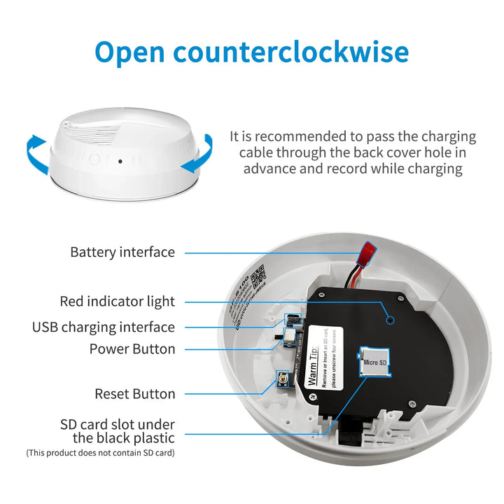 Smoke Detector Camera - WiFi Enabled