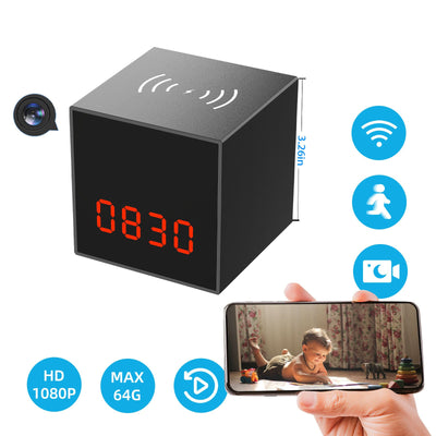 UPGRADE Awaretech Smart Clock Alarm HD Camera with Wireless Charging Station