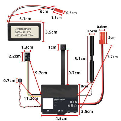 DIY Pinhole Module Wi-Fi Camera with Night Vision and Long Battery Life