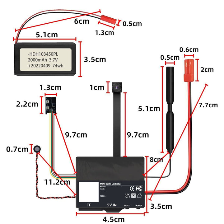 DIY Tiny Module Wi-Fi Camera with Night Vision and Long Battery Life