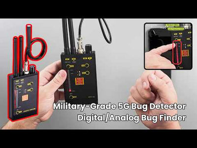 Military-Grade 5G Bug Detector: RF, Camera, and GPS Tracker Finder